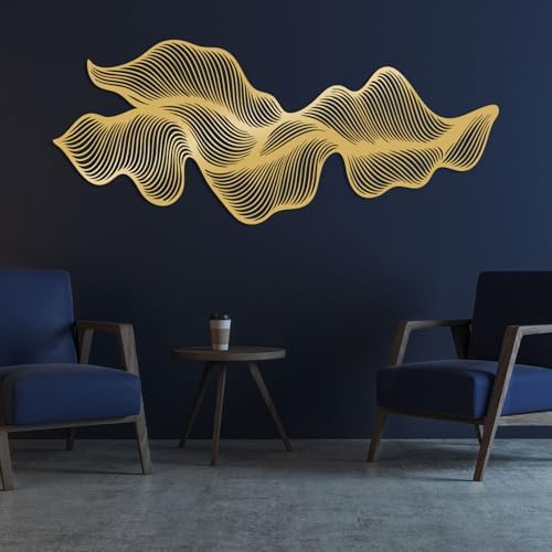Abstract Line Metal Wall Art Decor - Modern Luxury Style