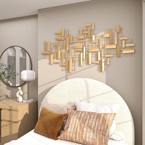 CosmoLiving by Cosmopolitan 3D Gold Wall Sculpture