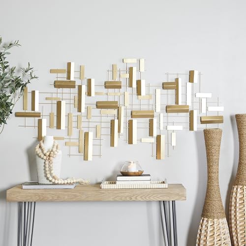 CosmoLiving by Cosmopolitan 3D Gold Wall Sculpture