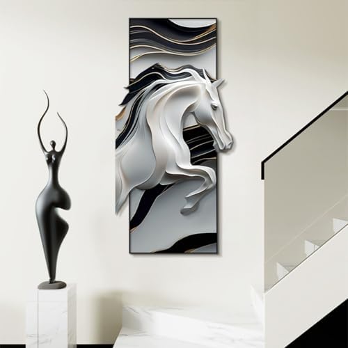 Homary Creative 3D Running Horse Wall Art