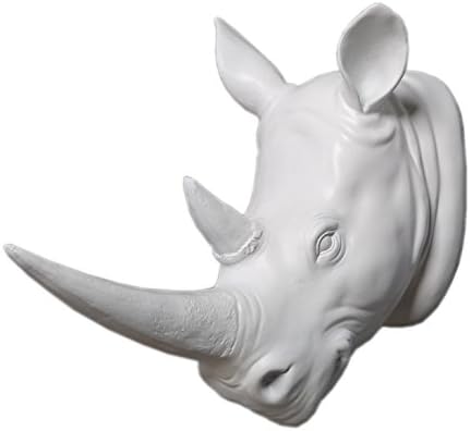 YL Crafts - Medium White Resin Faux Animal Wall Mount