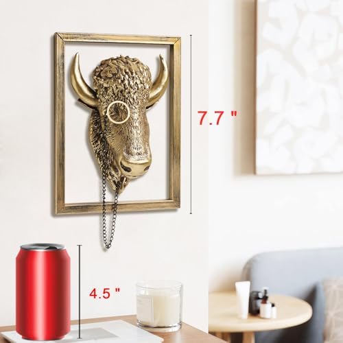 Newinhome Animal Heads Wall Decoration Resin Sculptures