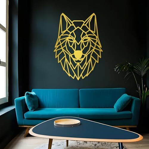 Cadeali Metal Wolf Wall Decor 30x22