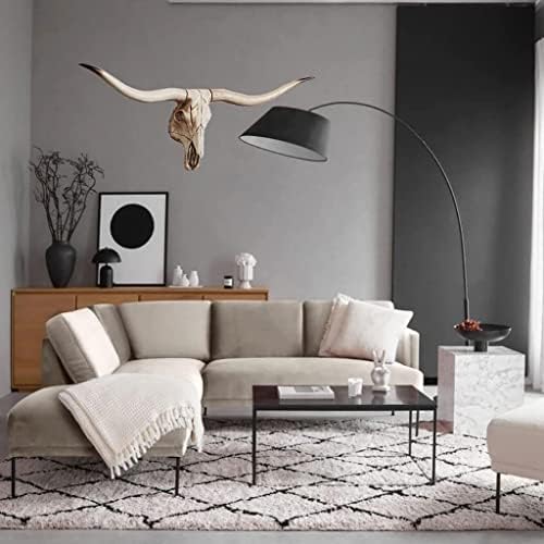 Long Horn Cow Skull Wall Hanging Faux Decor