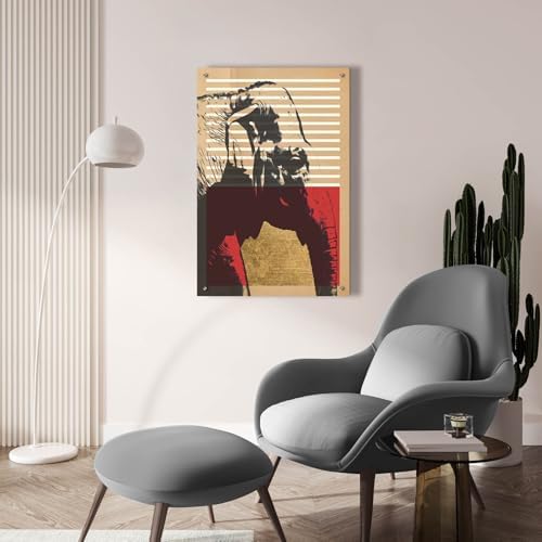Gold Geometric Elephant Wall Art by Alonzo Saunders