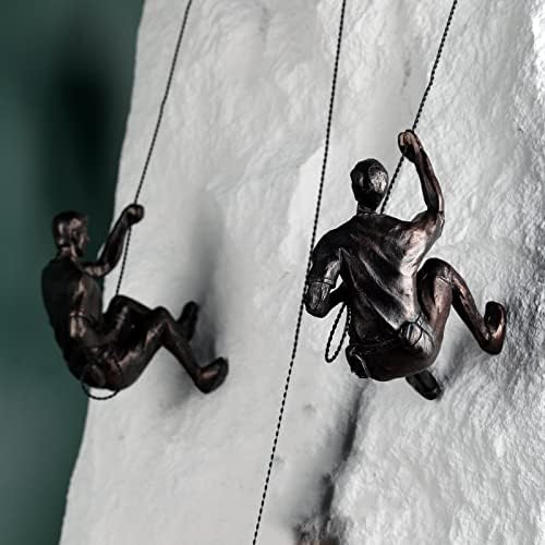 Rock Climbing Man Wall Art Sculpture Decor
