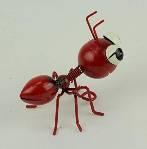 Napco Imports Red Metal Art Big Head Ant Sculpture Wall Hanging