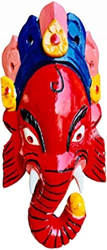 Himalayan Craft Ganesh Wooden Wall Sculpture Elephant Head Decor
