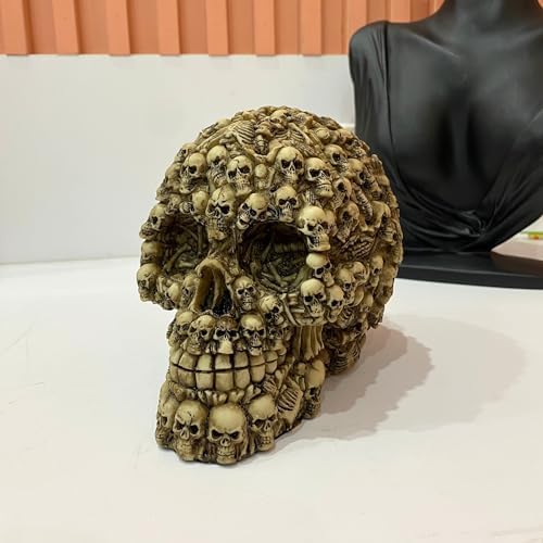 Realistic 3D Skull Decor Figurine for Home and Halloween