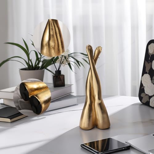 Golden Legs Sculpture Elegant Resin Home Decor