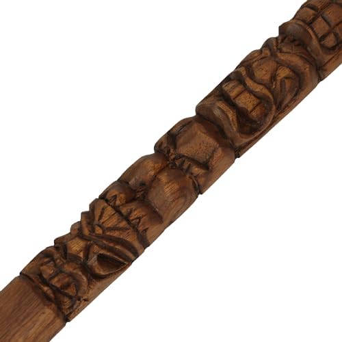 Zeckos Set of 2 Carved Tiki Wooden Spoon Fork Wall Sculptures