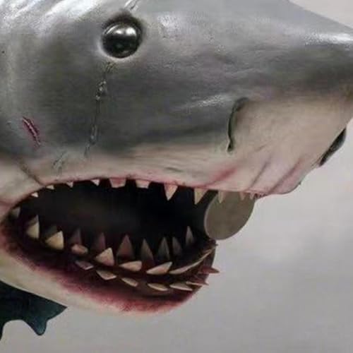 Shark Wall Mounted Trophy Sculpture Realistic Shark Head Decor