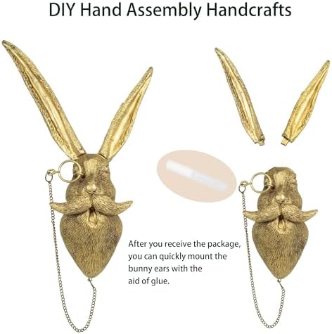DIY Handcrafted Rabbit Head Wall Sculpture