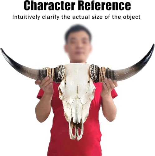 SvRite 31 Inch Cow Skull Wall Decor Brown