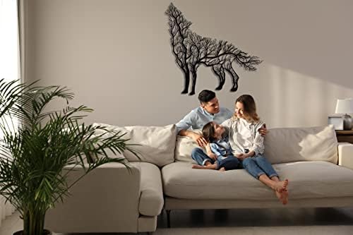 DEKADRON Tree Wolf Wall Decor 39x37 Inches