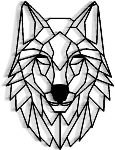 MAX WOODY Black Wolf Wall Art Sculpture 1723 W x 2283 H