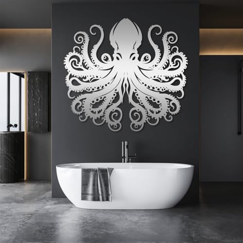 LARNT Metal Octopus Wall Art 21x24 Black