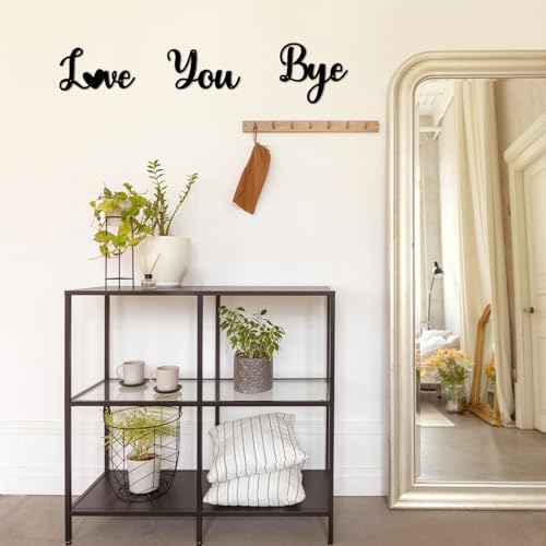 Pinetree Art Love You Bye Metal Signs Black Wall Art