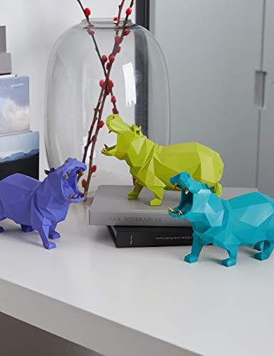 HAUCOZE Hippo Statue Animal Sculpture Figurine Modern Decor