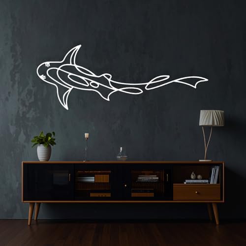 Shark Metal Wall Art Modern Ocean Life Decor