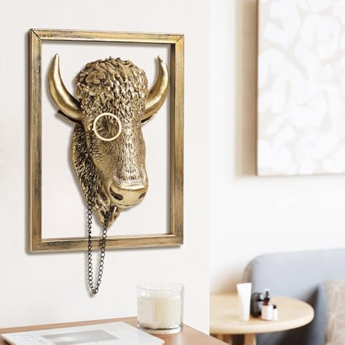 Newinhome Animal Heads Wall Decoration Resin Sculptures