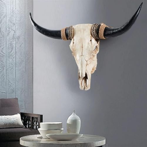 SvRite 31 Inch Cow Skull Wall Decor Brown