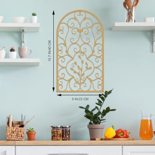 Resama 2 Pcs Scroll Wall Decor Gold 157 X 9