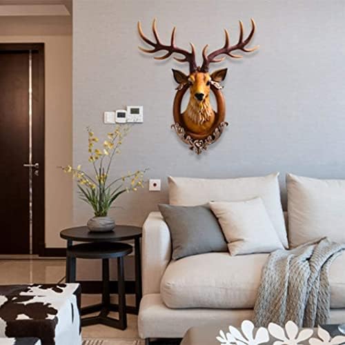 Retro Nordic Deer Head Wall Sculpture Decor