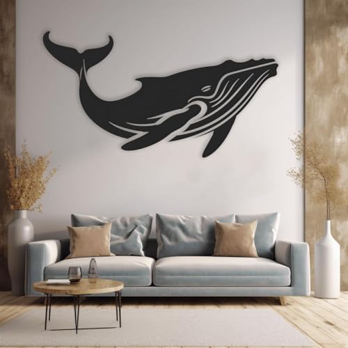 XXQ Humpback Whale Wall Art Modern Ocean-Themed Sculpture