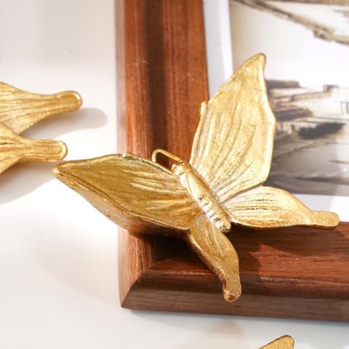 Semeid Set of 4 Gold Foil Butterfly Wall Decor