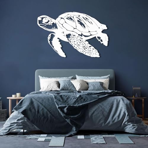 Metal Sea Turtle Wall Art Decor Modern Ocean Sculpture for Home