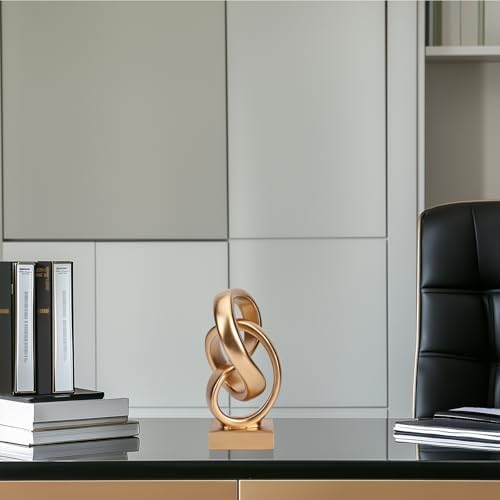 DOVDOV Abstract Gold Knot Statue for Modern Home Decor