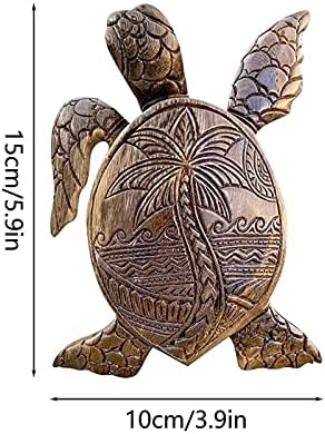 Siluyado Hawaiian Turtle Wall Sculpture - Ocean Resin Decor for Bathroom
