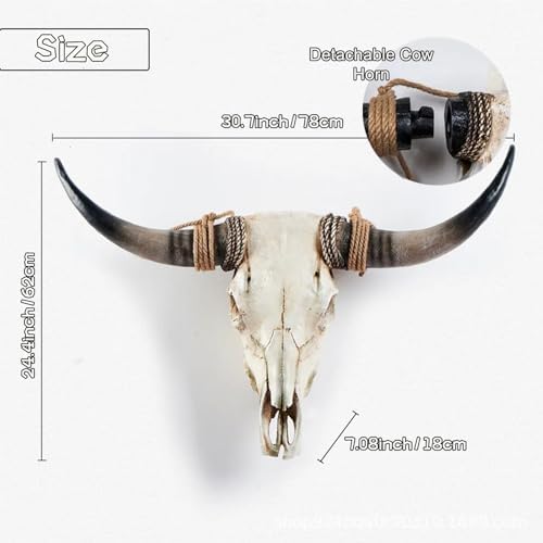 Handcrafted Longhorn Cow Skull Wall Decor