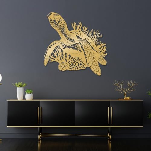 OSTCAL Metal Turtle Wall Art 19x19 Inch