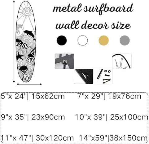 Yemwot Metal Wall Decor - 9x35 White Wall Sculpture