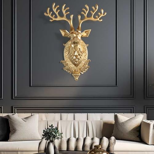 KunMai Gold Deer Wall Sculpture 187