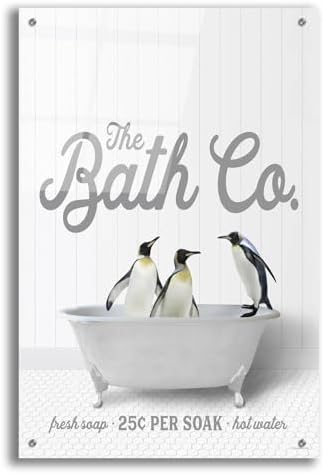 Epic Art Penguins 25 Cents Per Soak Wall Sculpture