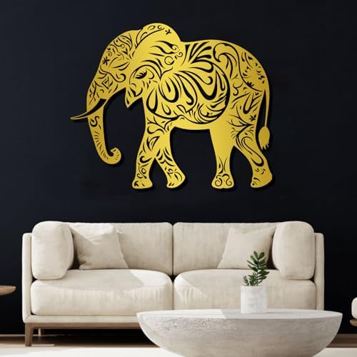Mandala Elephant Metal Wall Art 19x15