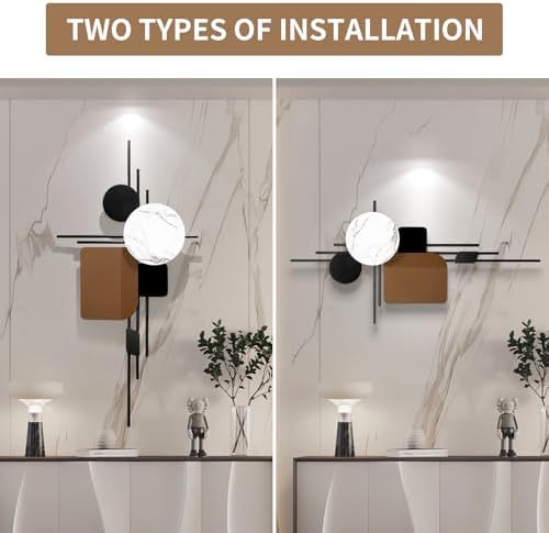 HEBOIX 3D Wall Sculptures Modern Metal Wall Art Large Decor for Living Room and Bedroom