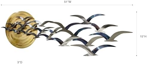 Copper Art Inc Seabirds at Sunset Wall Sculpture