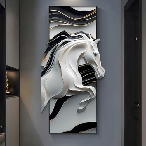 Homary Creative 3D Running Horse Wall Art