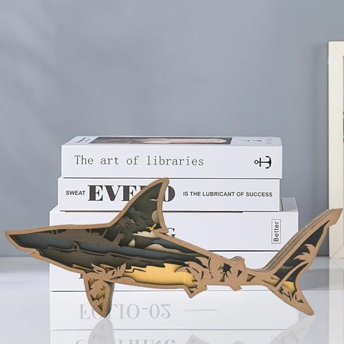 Laozai Wooden Forest Animals Shark Cabin Wall Decor