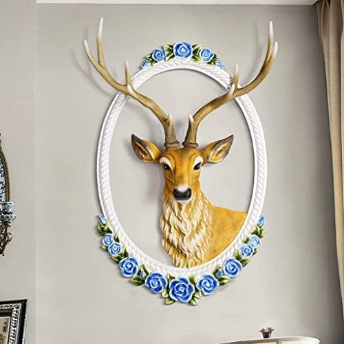 Handmade Deer Head Wall Sculpture Resin Art Decor