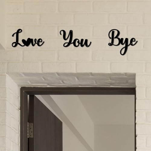 Pinetree Art Love You Bye Metal Signs Black Wall Art