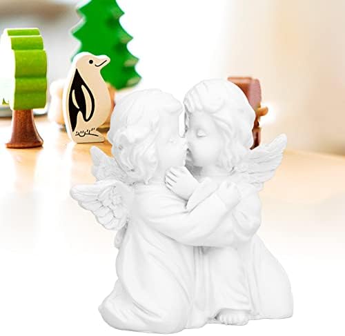 Cherub Figurine Garden Embracing Statue Decor