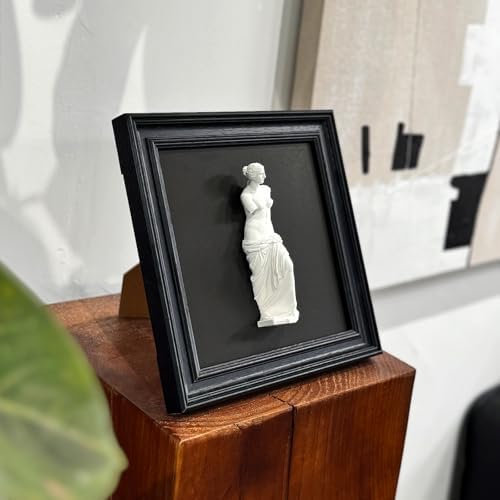 Folkor Life Framed Black and White Art Sculpture