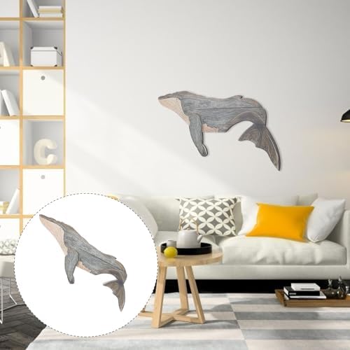 Rustic Acrylic Whale Wall Art Decor