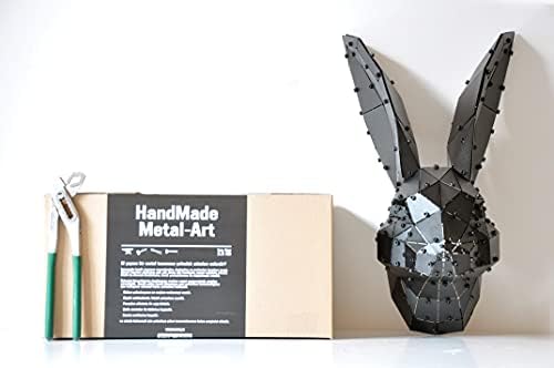 Berling Design Modern 3D Metal Rabbit Wall Sculpture
