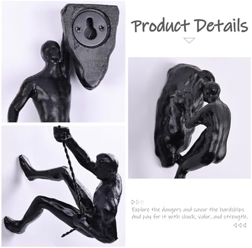 Set of 6 Climbing Man Wall Sculptures